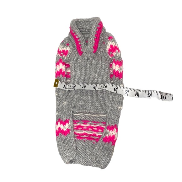 NWT Beautiful Organic Wool Handmade sweater, Alpine Pink, XS - Picture 3 of 12